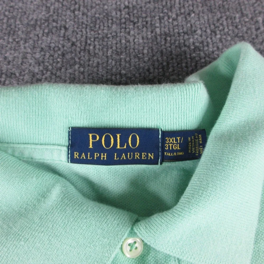 Polo Ralph Lauren Polo Shirt Mens 3XLT Green Short Sleeve Cotton Pony Logo Tall
